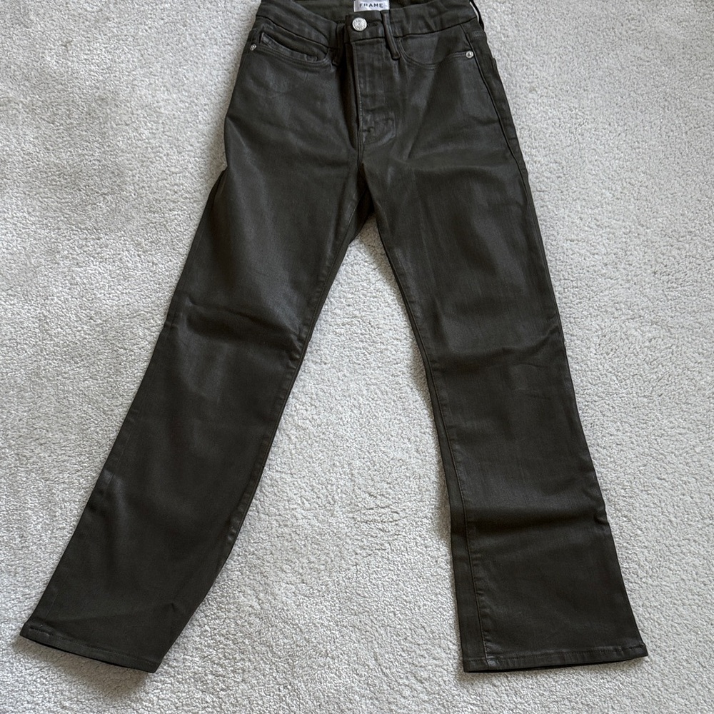 Frame Denim Olive Green Jeans